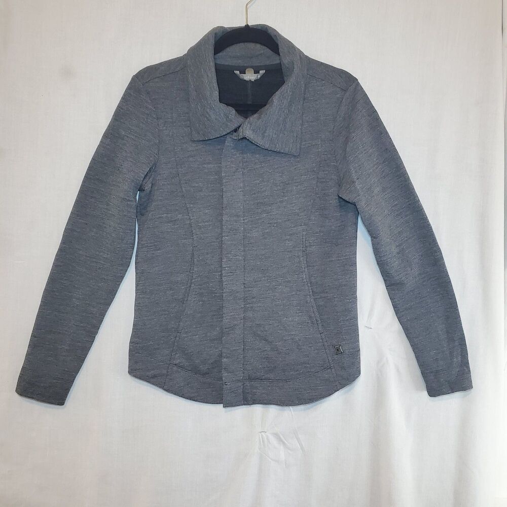 Smartwool Womens Sz Medium Wool Blend Zip Up Cowl Neck Casual Jacket
